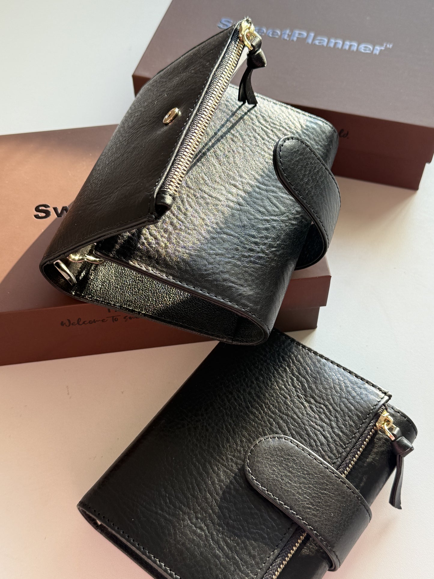 Energy Fold - Genuine Leather Cover - Trifold Pocket Ring Binder - READY TO SHIP