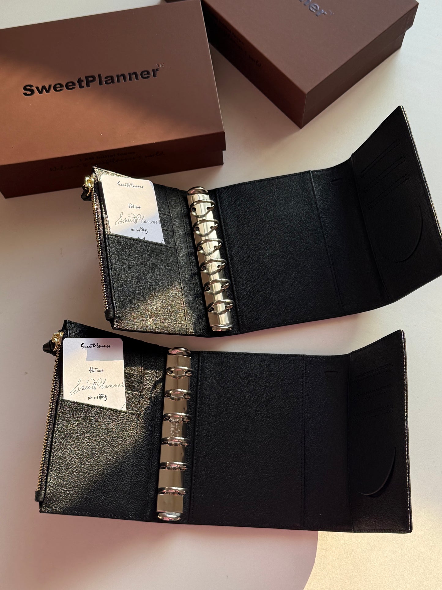 Energy Fold - Genuine Leather Cover - Trifold Pocket Ring Binder - READY TO SHIP