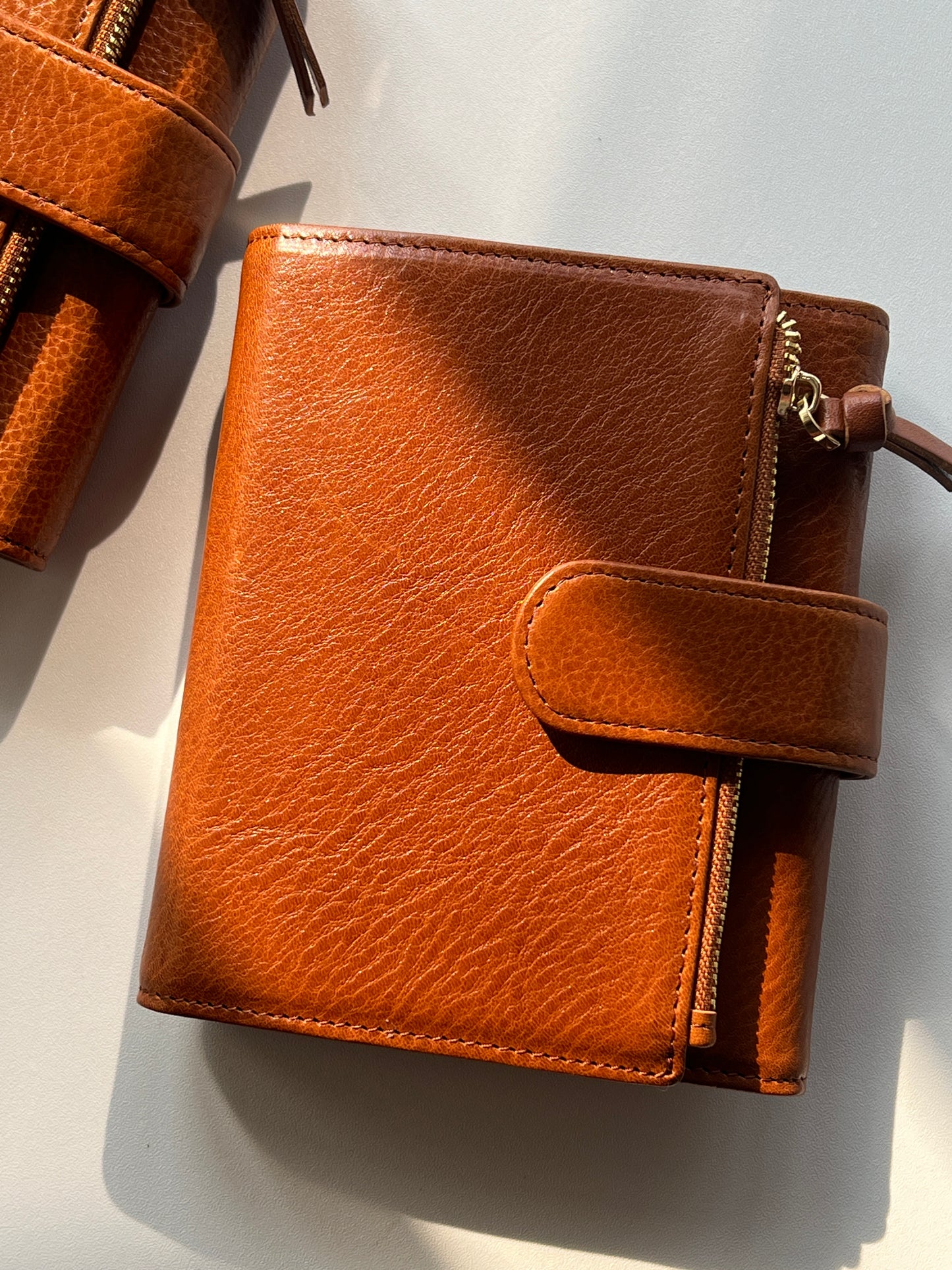 Energy Fold - Genuine Leather Cover - Trifold Pocket Ring Binder - READY TO SHIP