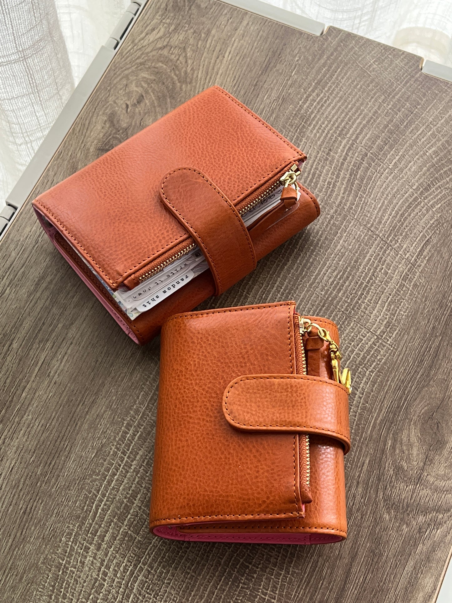 Energy Fold - Genuine Leather Cover - Trifold Pocket Ring Binder - READY TO SHIP