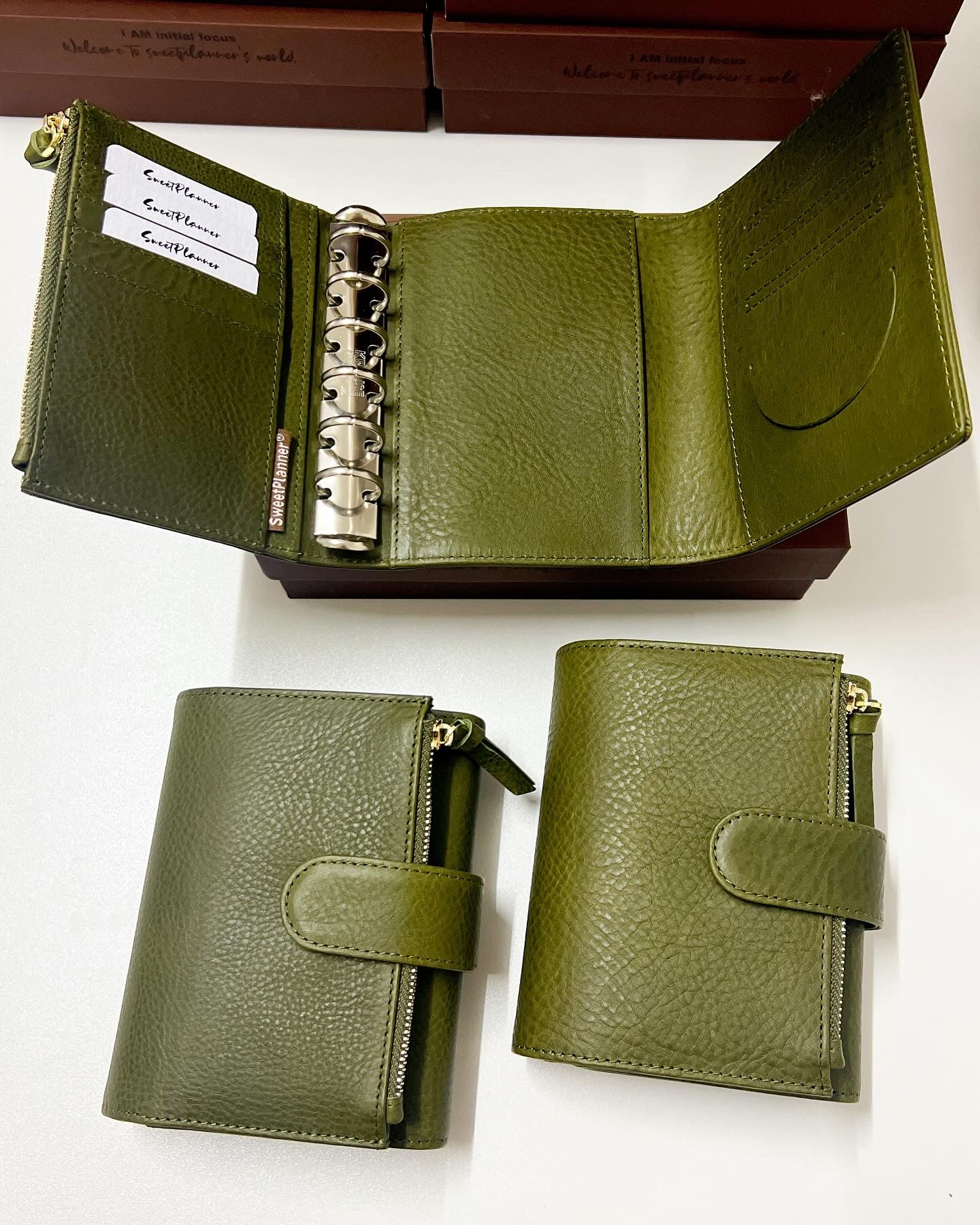 Energy Fold - Genuine Leather Cover - Trifold Pocket Ring Binder - READY TO SHIP