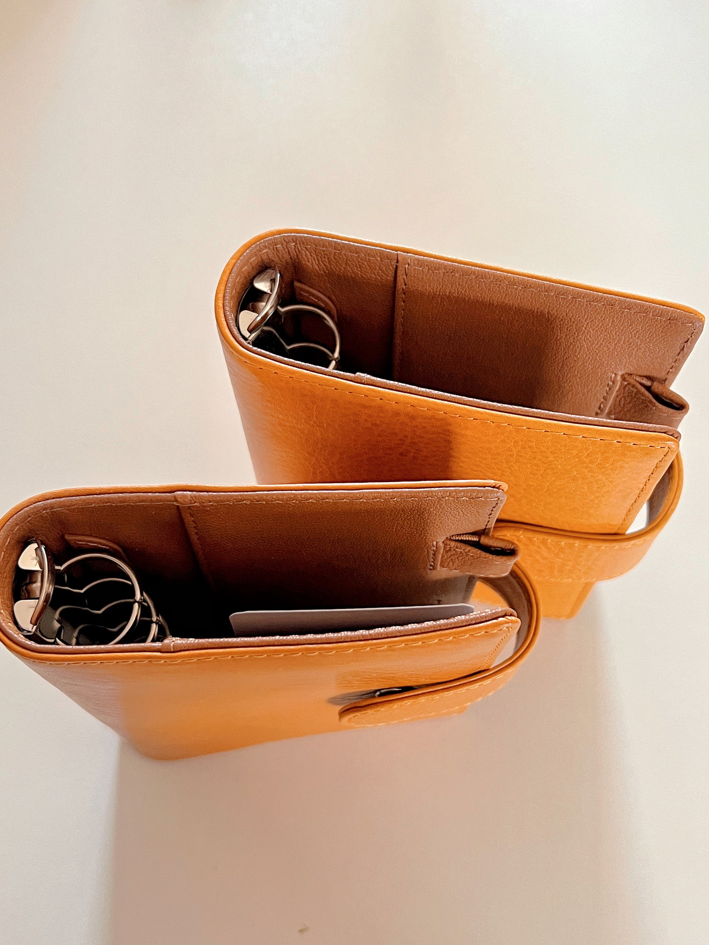 Yellow Mbox Lux leather - Bifold Ring Binder - READY TO SHIP