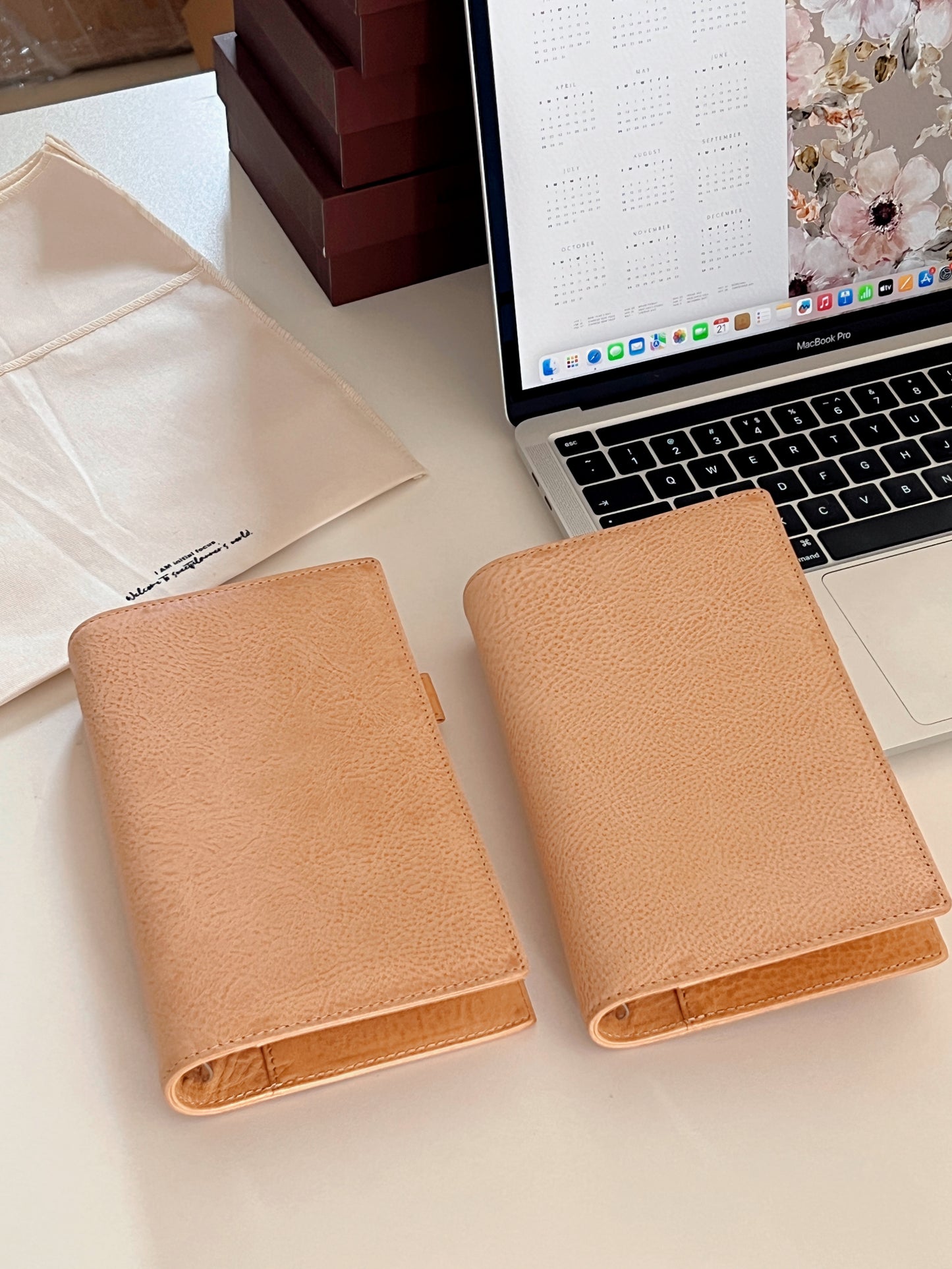 Undyed Wax Leather Ring Binder - READY TO SHIP