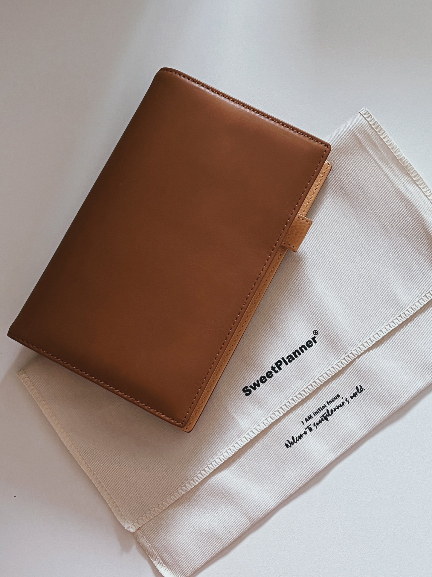 Barenia Brown Leather Ring Binder - READY TO SHIP