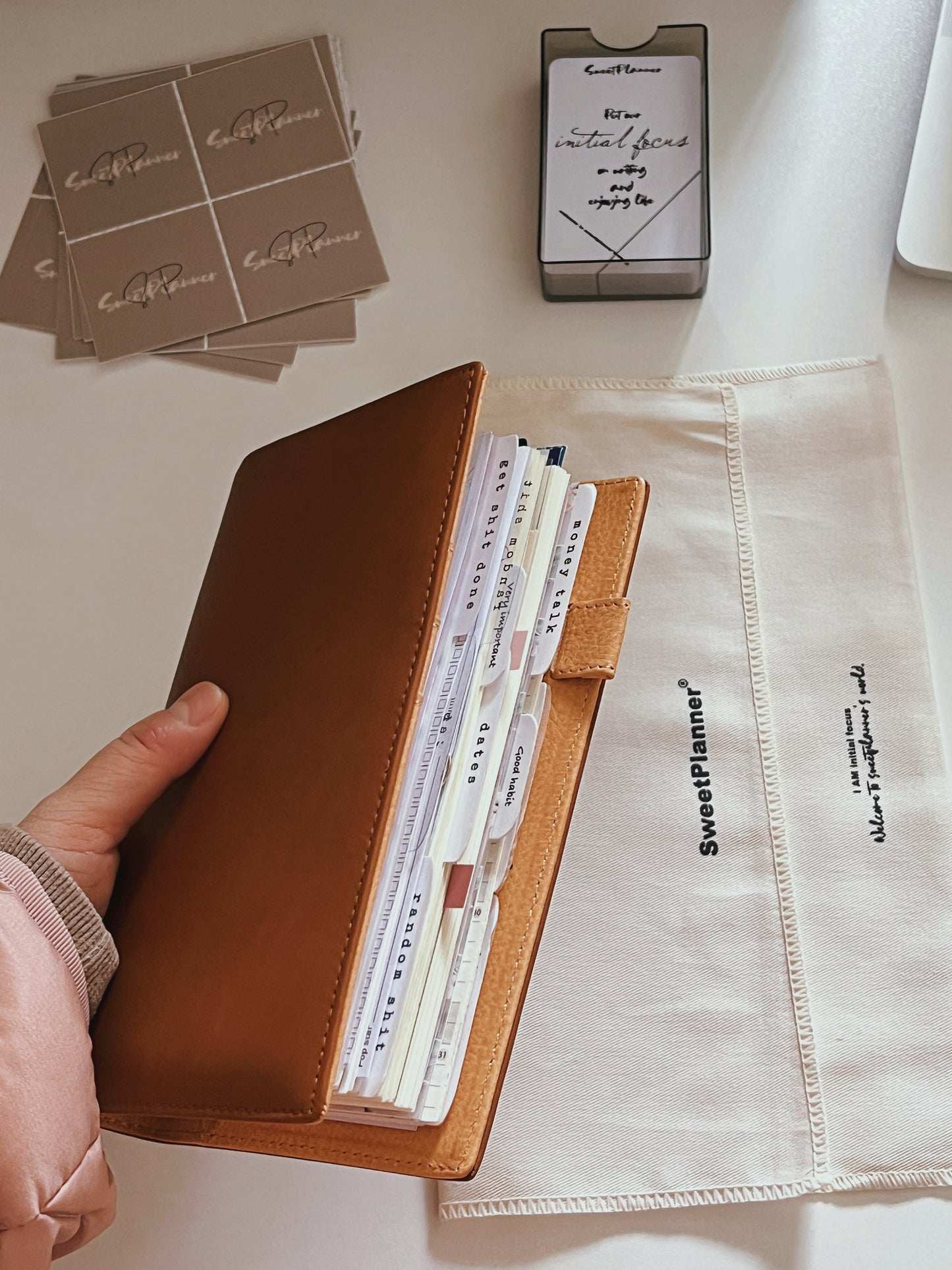 Barenia Brown Leather Ring Binder - READY TO SHIP