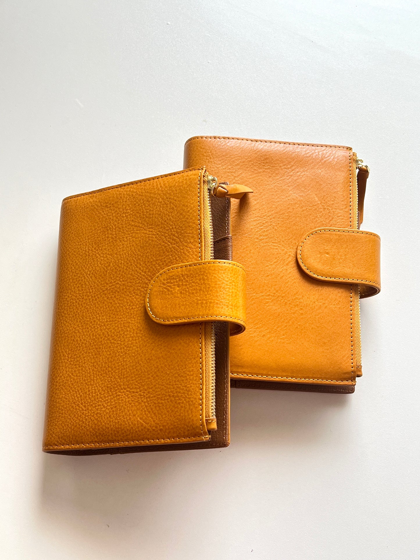 PREORDER - [New Version] Yellow Mbox Lux leather - Bifold Personal Ring Binder