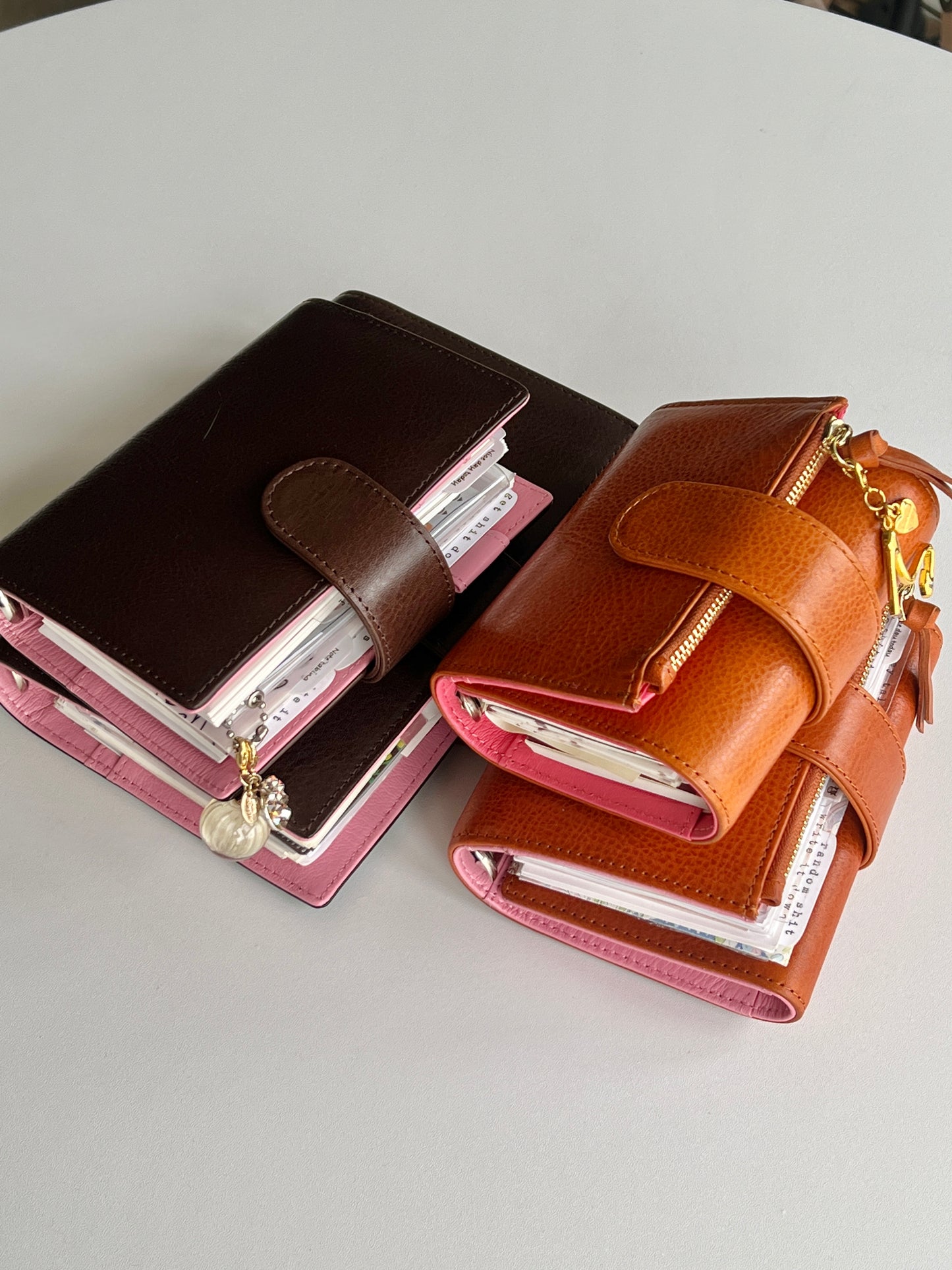 PREORDER (Ship by mid-Sept) - The Birth - Bifold Ring Binder - Chestnut x Sakura pink