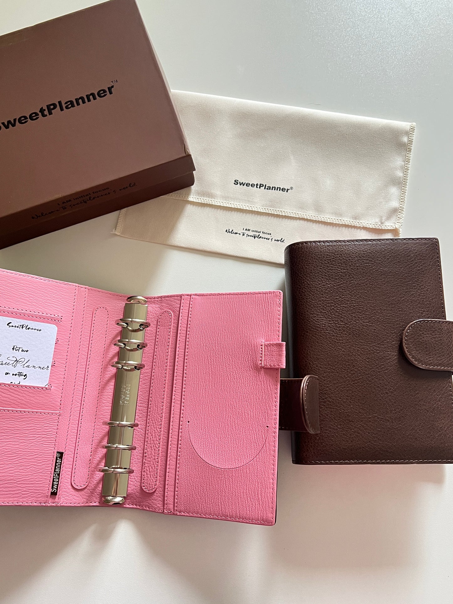 PREORDER (Ship by mid-Sept) - The Birth - Bifold Ring Binder - Chestnut x Sakura pink