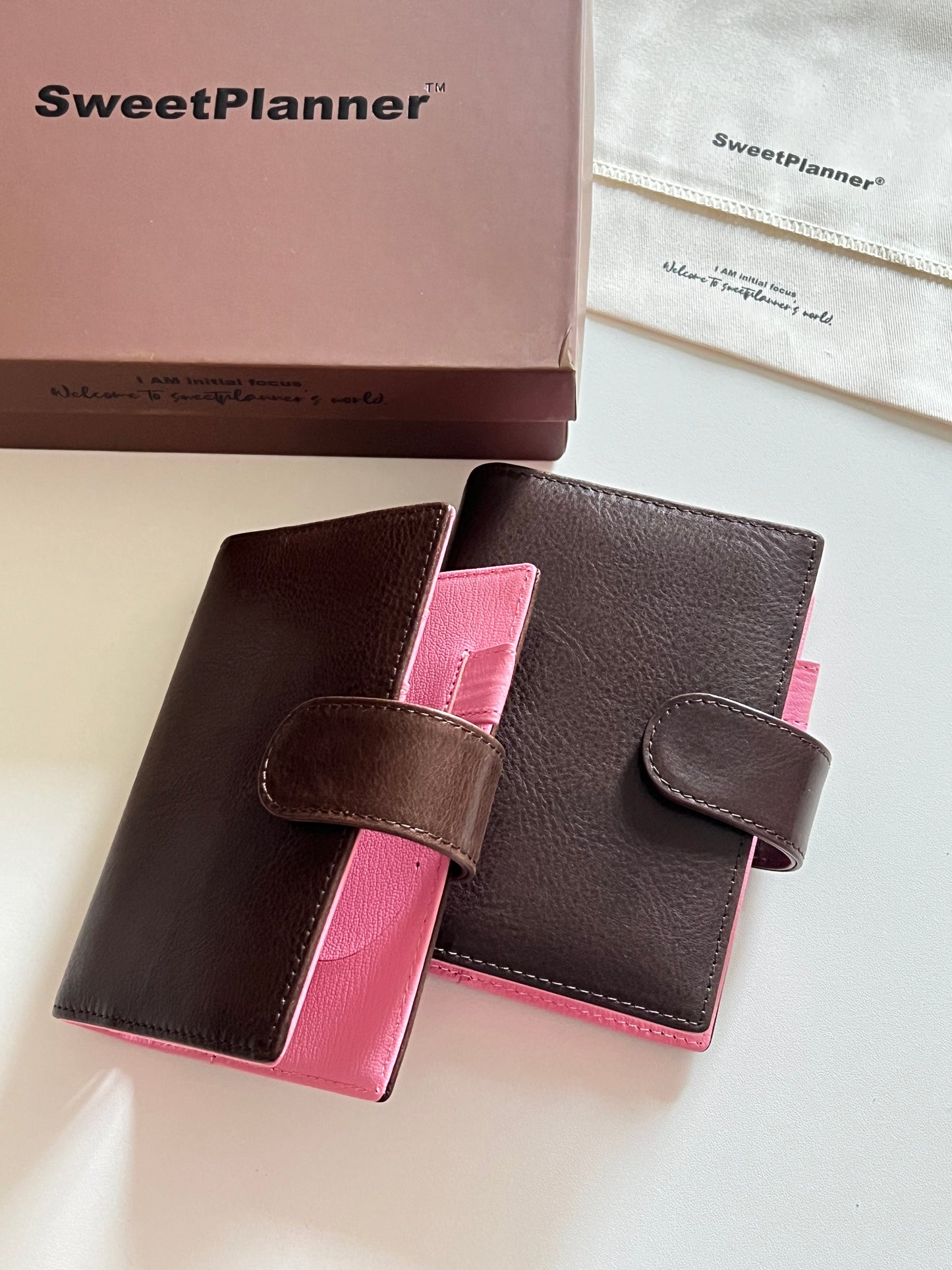 PREORDER (Ship by mid-Sept) - The Birth - Bifold Ring Binder - Chestnut x Sakura pink