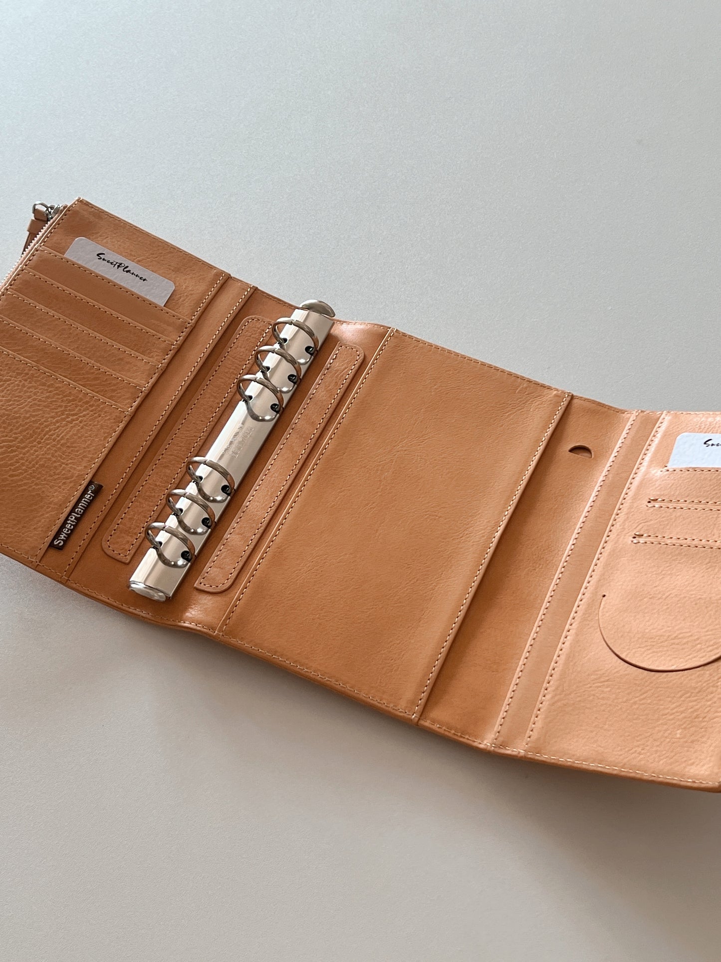 Energy Fold - Genuine Leather Cover - Trifold Personal/FCC Ring Binder